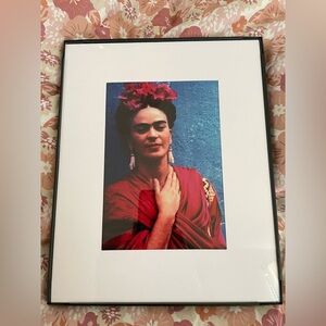 Frida Kahlo portrait print in 8x10 frame